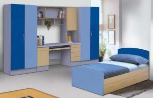 Детская мебель: синий/бежевый
