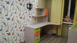 Комплект детской мебели дуб дымчатый/цветной однотонный: фото 2