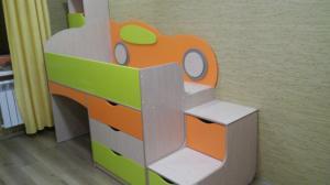 Комплект детской мебели дуб дымчатый/цветной однотонный: фото 3